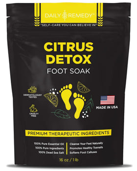 DAILY REMEDY Citrus Detox Foot Soak front view packaging