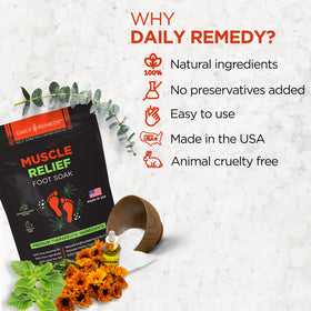 DAILY REMEDY Muscle Relief Foot Soak application