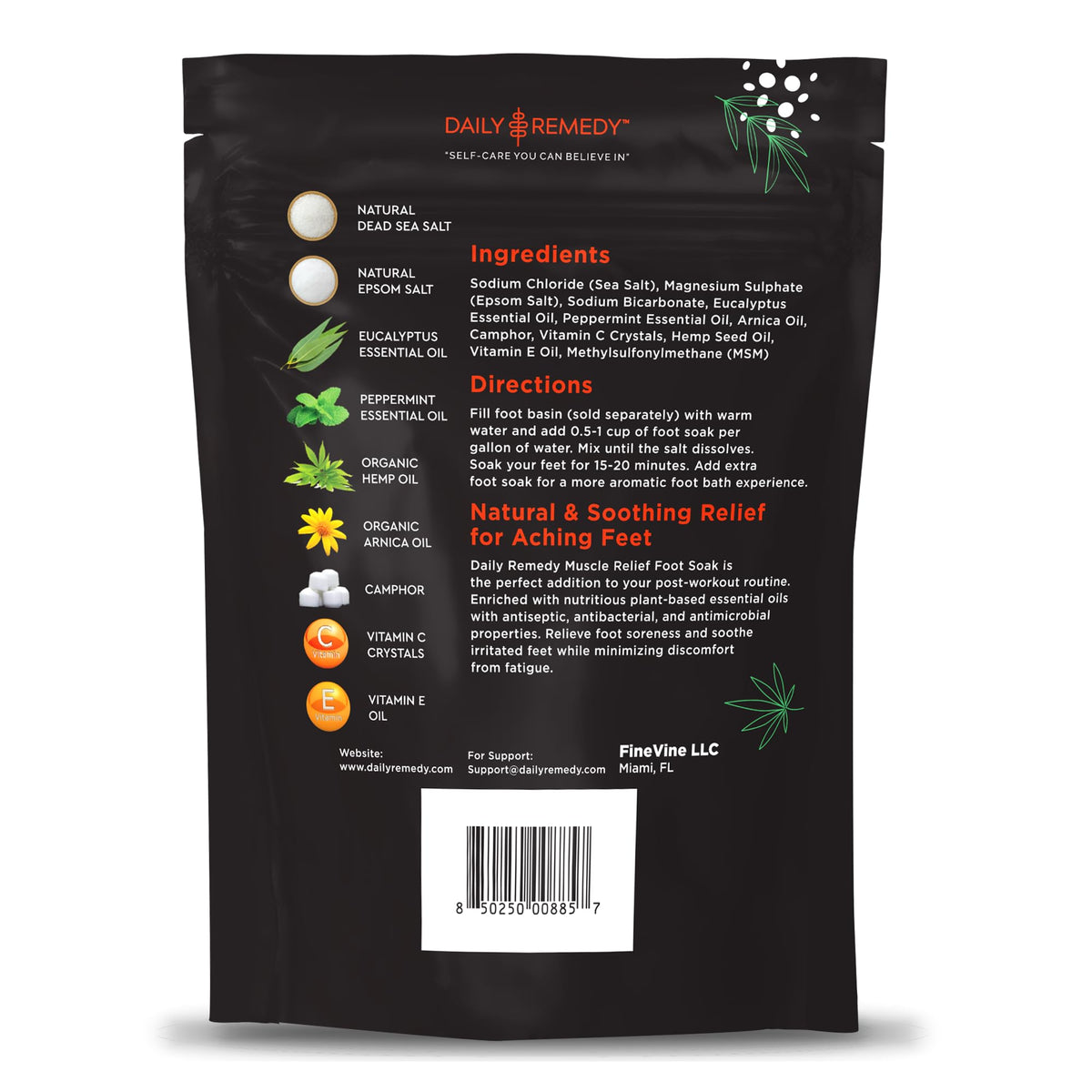 DAILY REMEDY Muscle Relief Foot Soak packaging