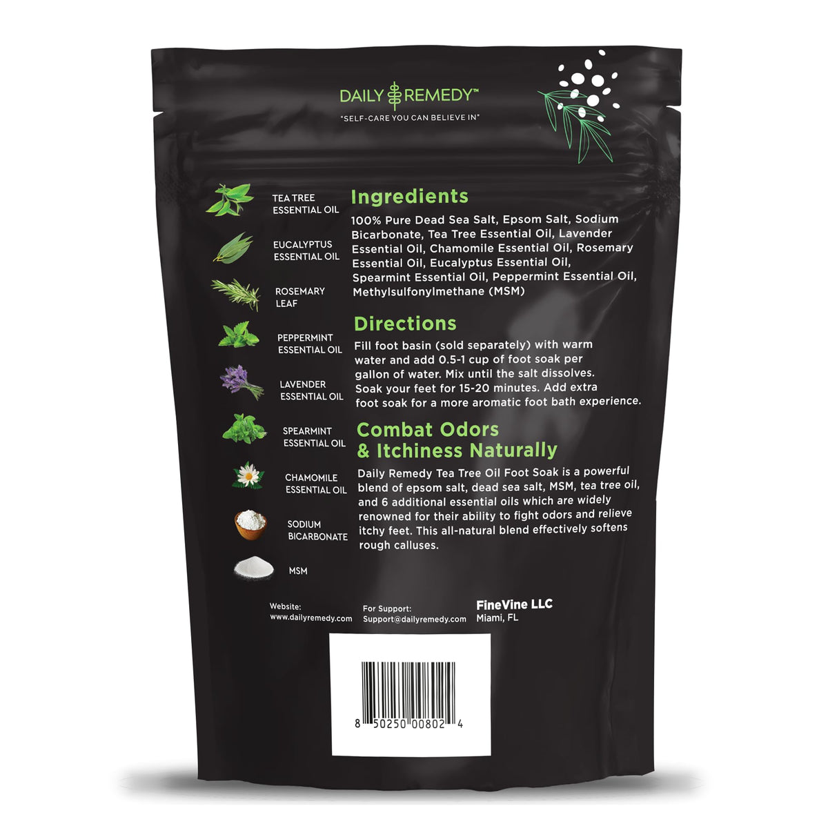 DAILY REMEDY Tea Tree Oil Foot Soak packaging