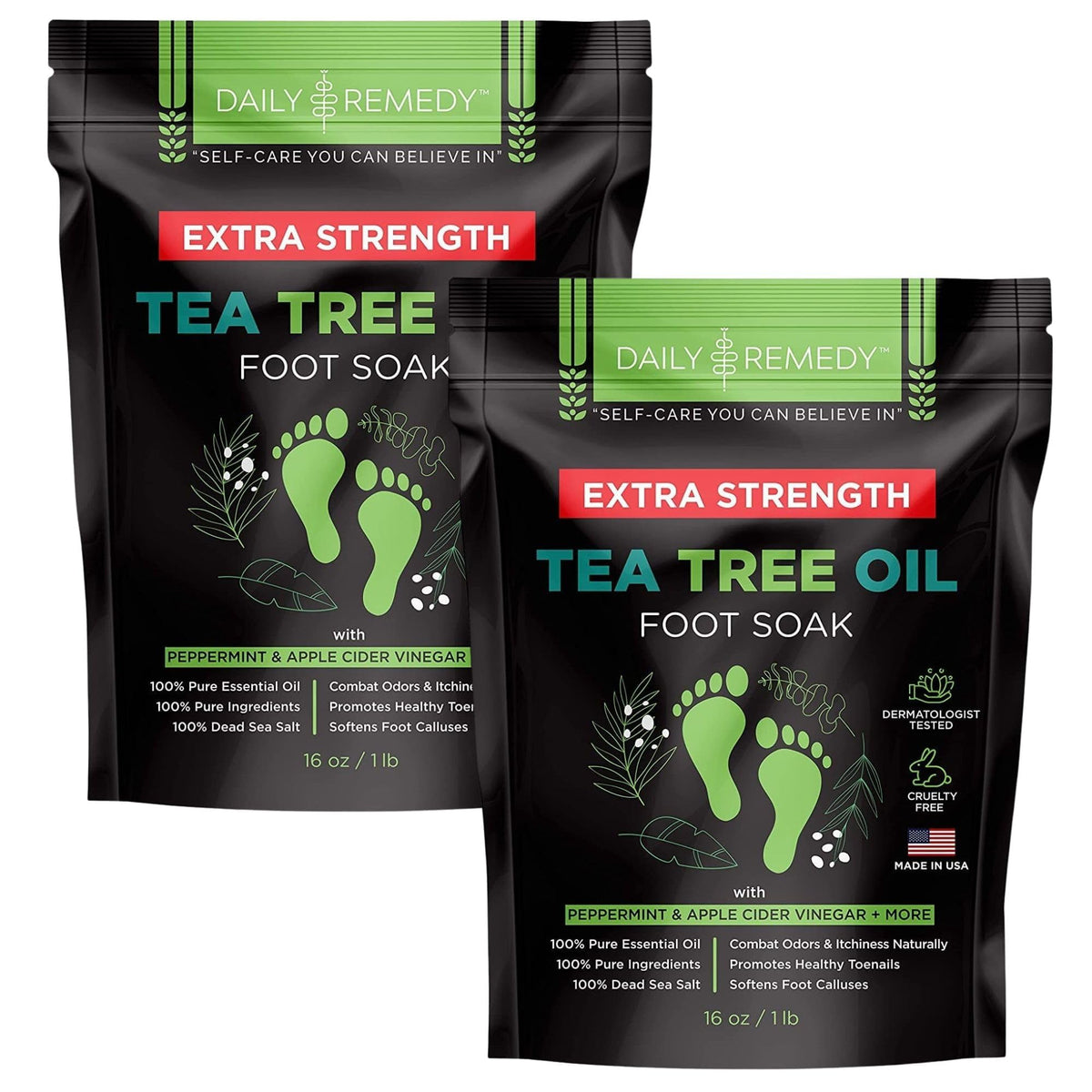 DAILY REMEDY Tea Tree Oil Foot Soak packaging front view