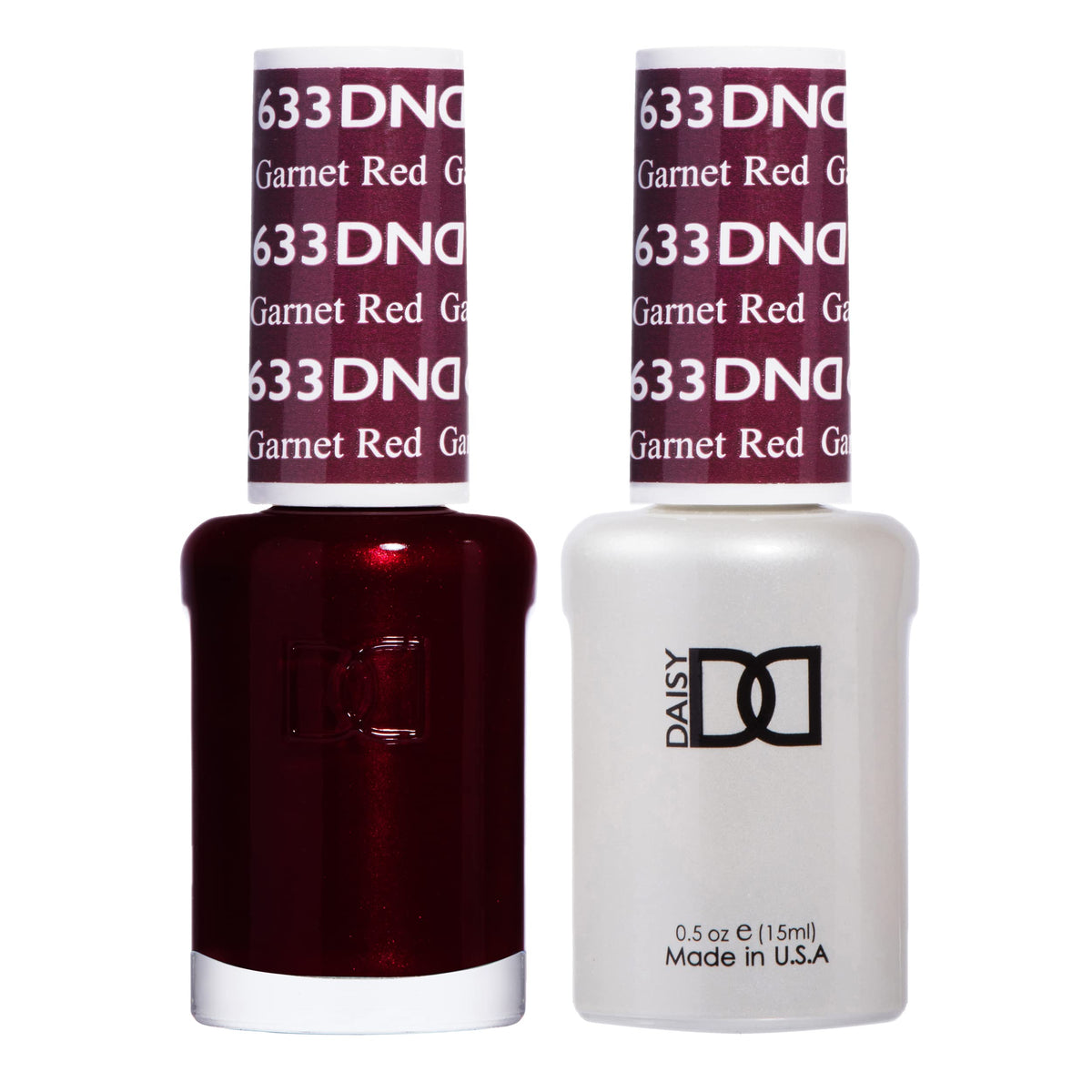 DAISY DND Gel Nail Polish Duo Garnet Red front view