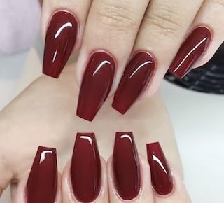 DAISY DND Gel Nail Polish Duo Garnet Red with black base