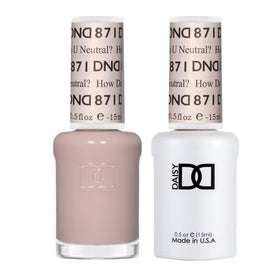 DAISY DND Gel Nail Polish Set #871 How Do U Neutral front view