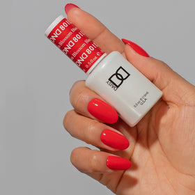 DAISY DND Gel Polish Set Blossom Red back view
