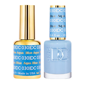 DAISY DND Gel Polish Set Blue Collection 030 Aqua Blue front view