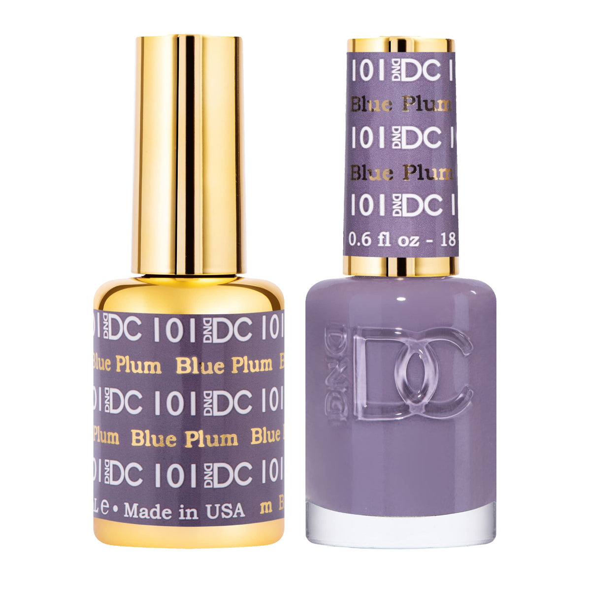 DAISY DND Gel Polish Set Blue Collection 101 Blue Plum front view