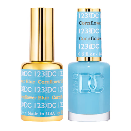 DAISY DND Gel Polish Set Blue Collection 123 Cornflower Blue front view