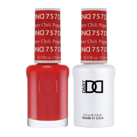 DAISY DND Gel Polish Set Chili Pepper Red front view