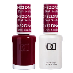 DAISY DND Gel Polish Set Dark Scarlet Red front view
