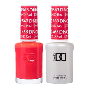 DAISY DND Gel Polish Set DND Red #563 front view