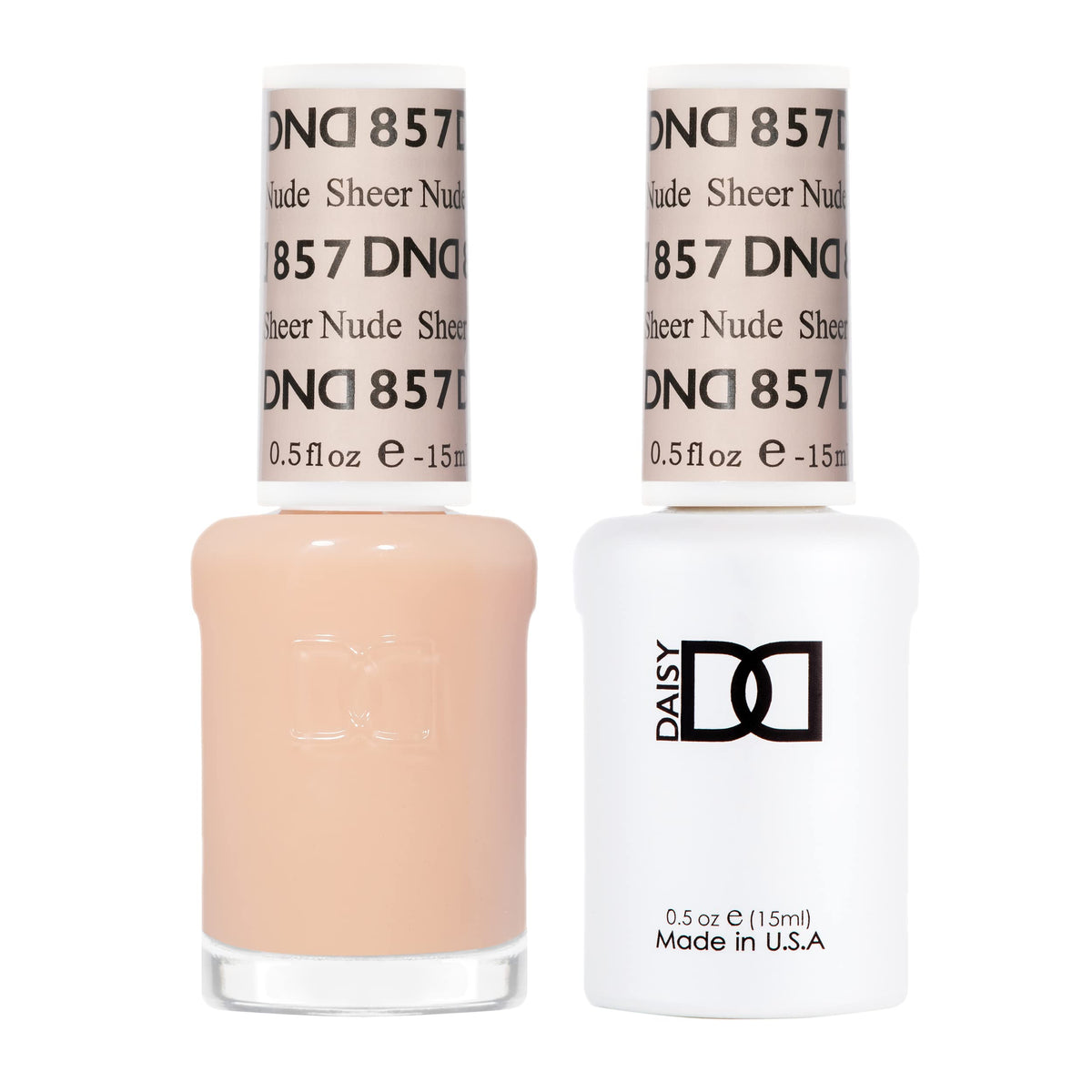 DAISY DND Gel Polish Set in Sheer Nude 857 front view