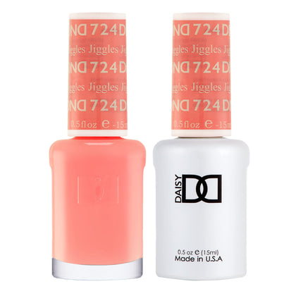 DAISY DND Gel Polish Set Jiggles#724 front view with both bottles