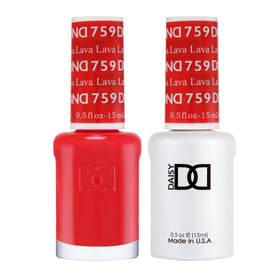 DAISY DND Gel Polish Set Lava #759 front view with both bottles