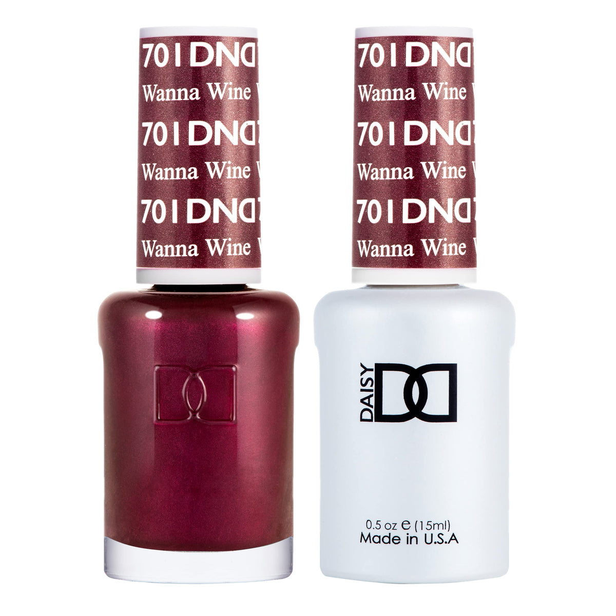 DAISY DND Gel Polish Set Wanna Wine red polish front view