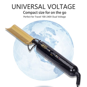 DAN Technology Curved Ceramic Hair Straightener with cord