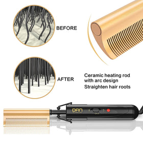DAN Technology Curved Ceramic Hair Straightener with temperature setting