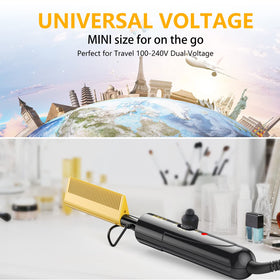 DAN Technology Hot Comb Electric in a travel bag