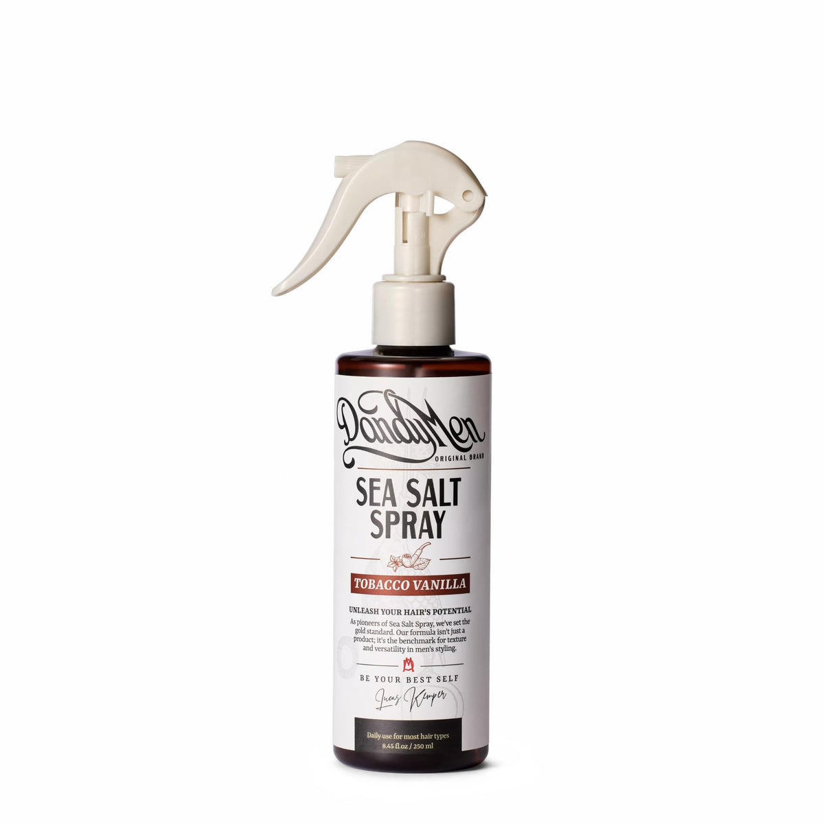 DandyMen Sea Salt Spray for Men front view, Tobacco Vanilla scent