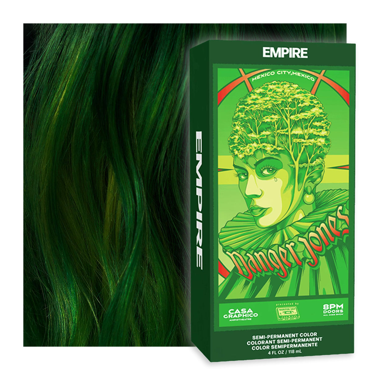Danger Jones Semi-Permanent Hair Color Empire - Green front view