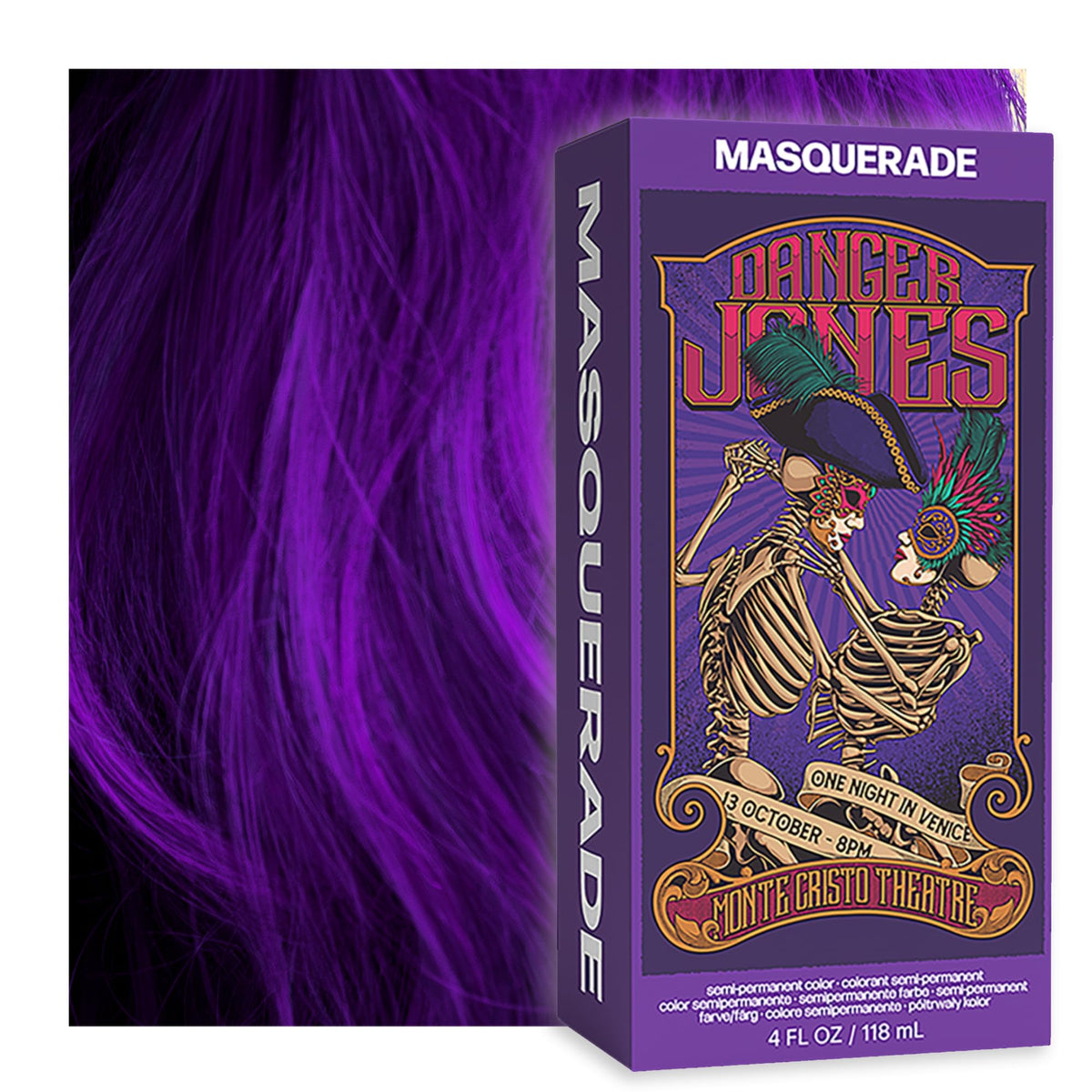 Danger Jones Semi-Permanent Hair Color Masquerade Purple front view