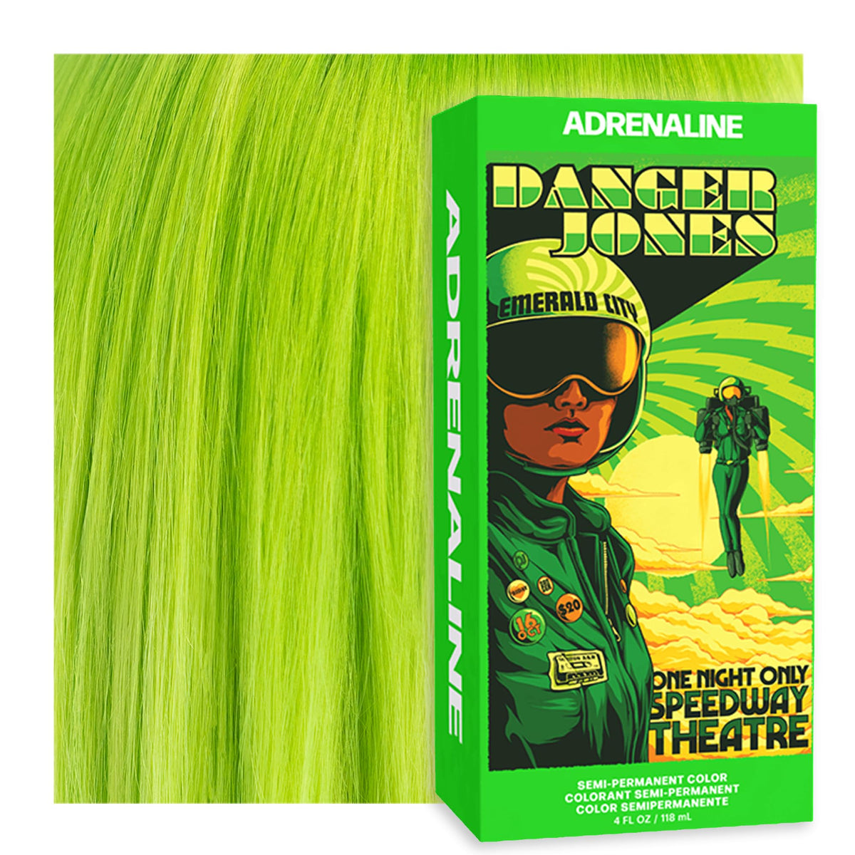 Danger Jones Semi-Permanent Hair Color Neon Green 150g front view