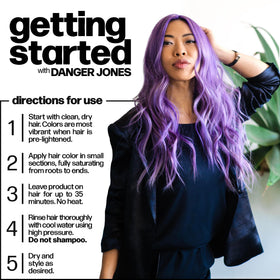 Danger Jones Semi-Permanent Hair Color Oblivion Teal 150g application process