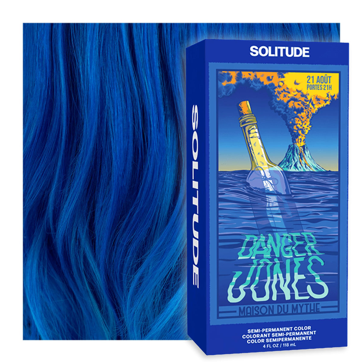 Danger Jones Semi-Permanent Hair Color Solitude - Blue front view