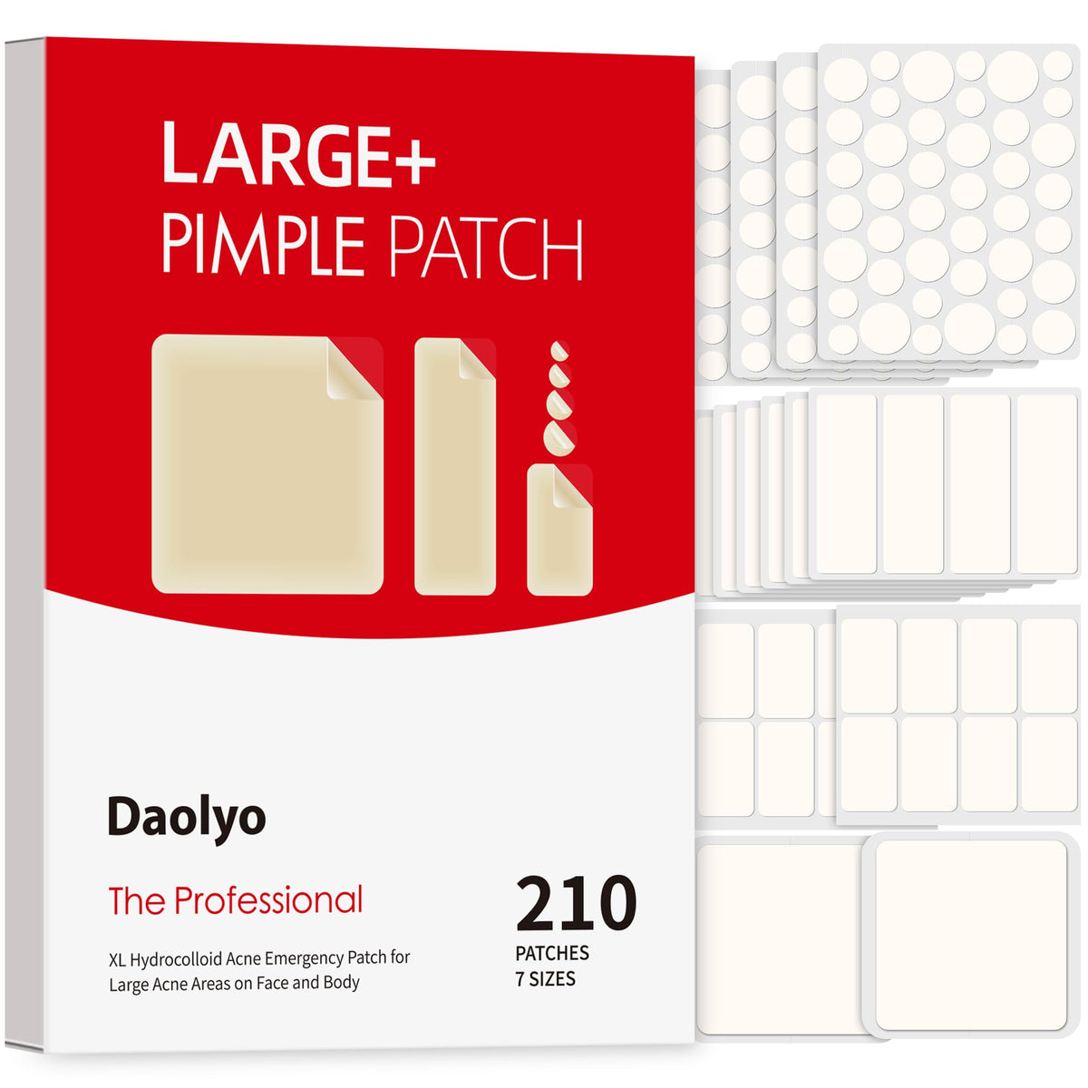 Daolyo Large Pimple Patches assorted sizes front view