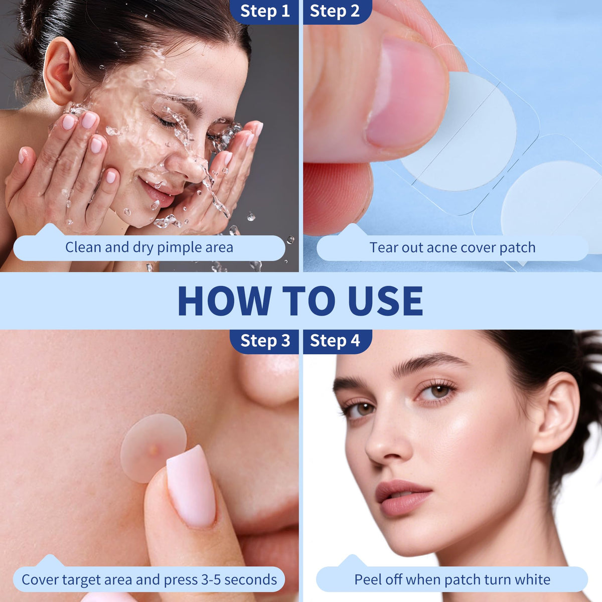 Daolyo Pimple Patches displayed with a skincare routine