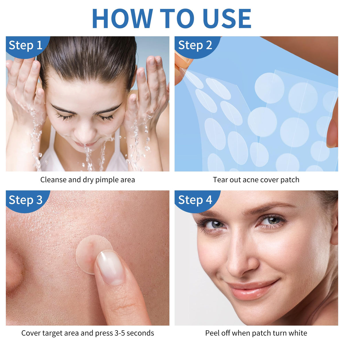 Daolyo pimple patches displayed with natural ingredients