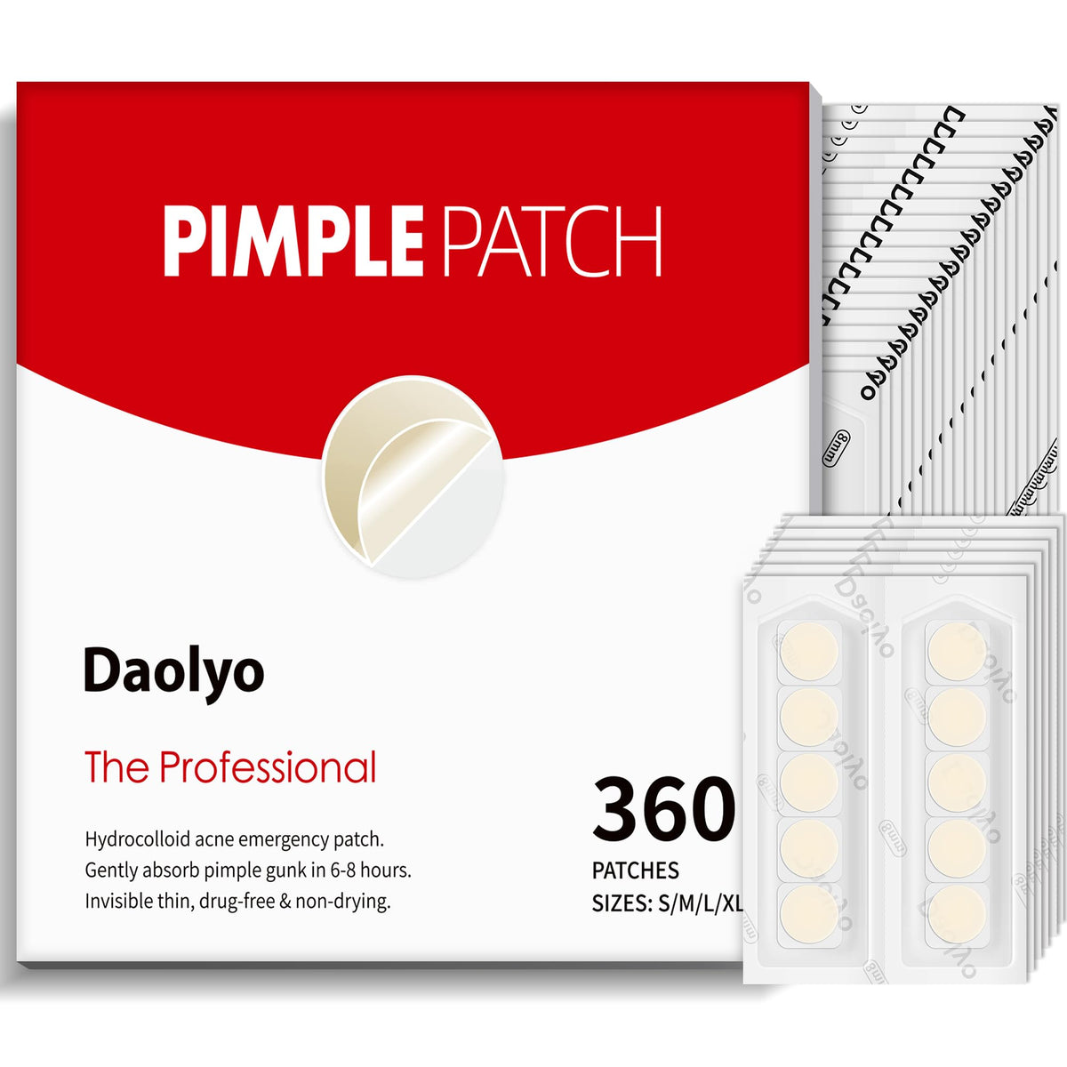 Daolyo Pimple Patches front view with packaging