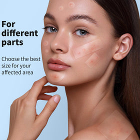 Daolyo pimple patches showing natural ingredients like tea tree oil