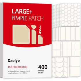 Daolyo pimple patches variety pack showing different sizes and shapes