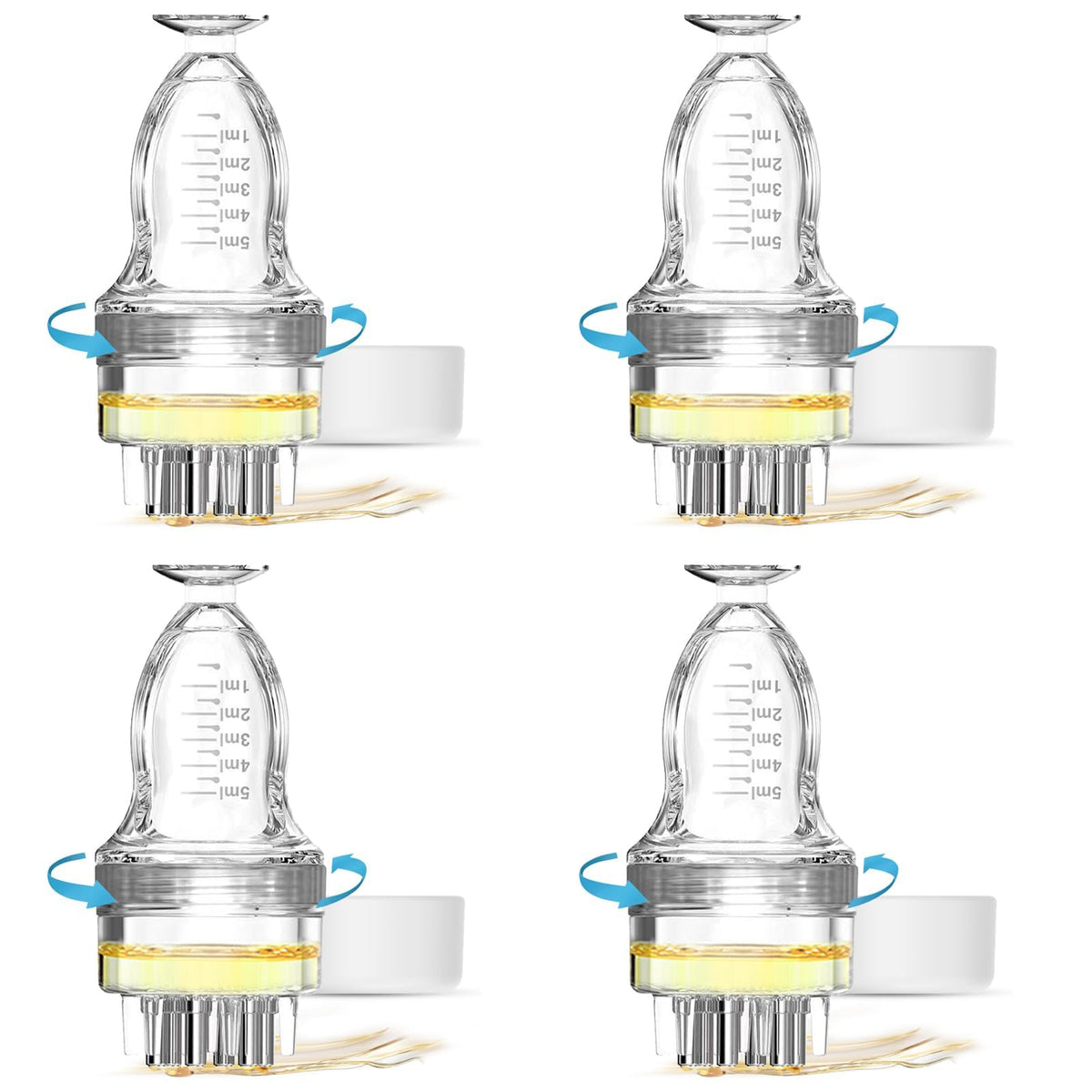 DAPENG Minoxidil Applicator front view with transparent body