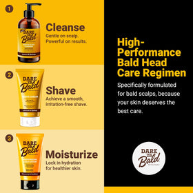 Dare 2B Bald lotion applied on bald head