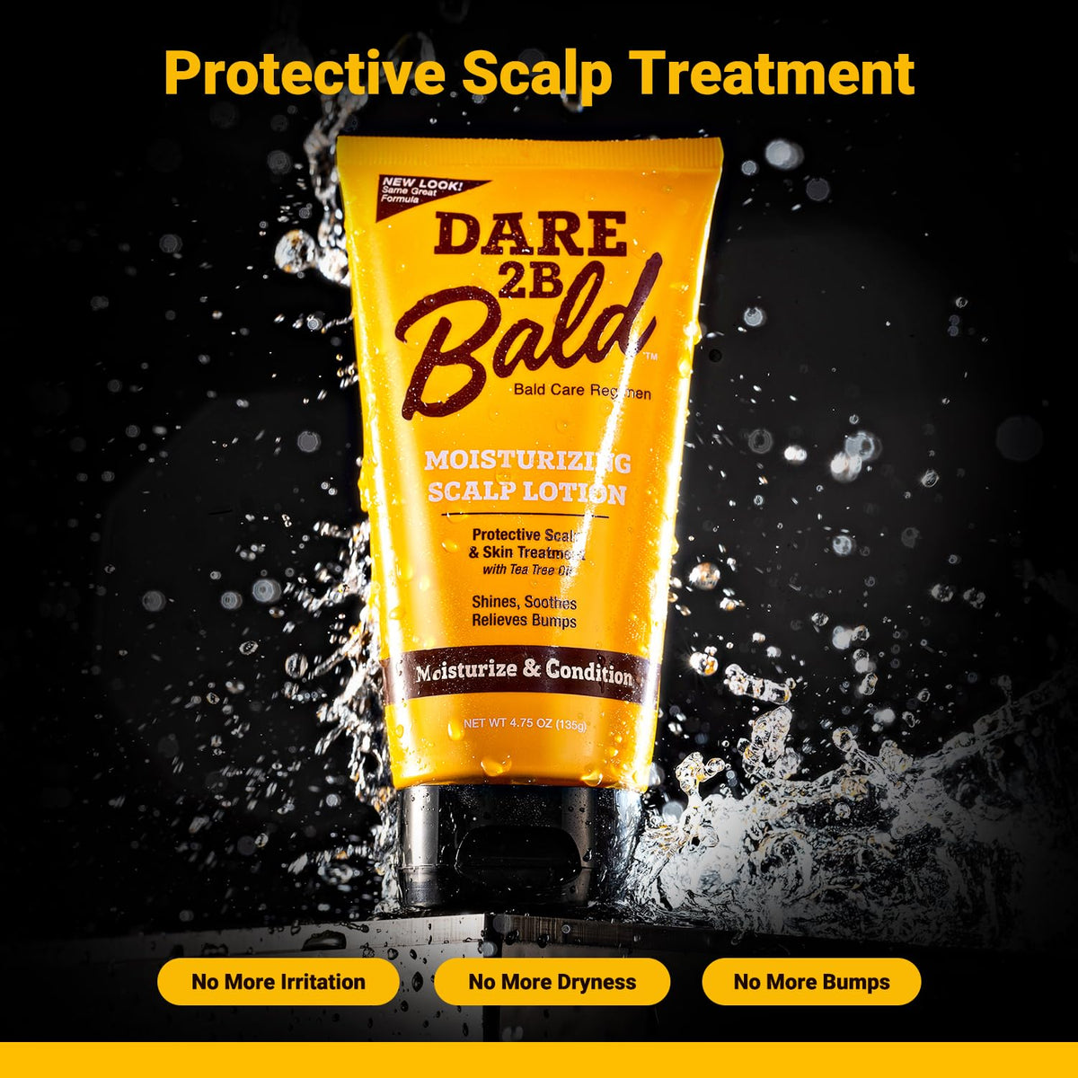 Dare 2B Bald lotion with tea tree oil ingredients