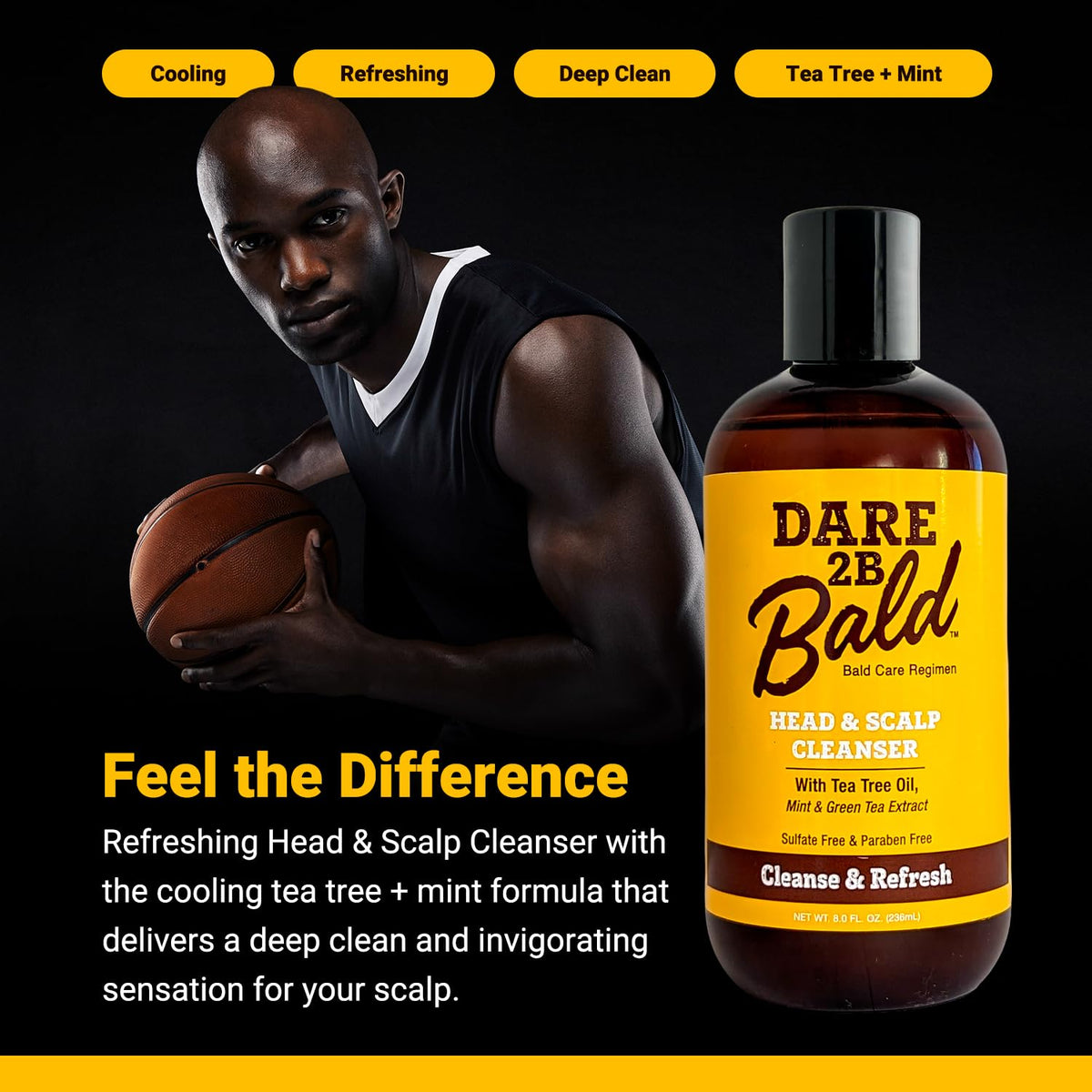 DARE TO BE BALD High Time Head & Scalp Cleanser 8 fl oz back view