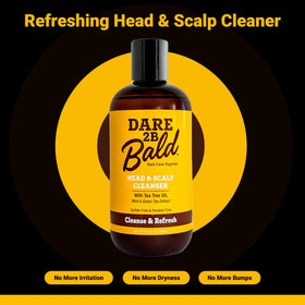 DARE TO BE BALD High Time Head & Scalp Cleanser 8 fl oz with mint leaves