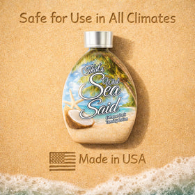 DARK TANS EXCLUSIVE tanning lotion in outdoor setting