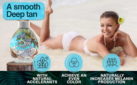 DARK TANS EXCLUSIVE tanning lotion with tropical fragrance description