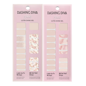 Dashing Diva Crystal Clear nail strip design close-up
