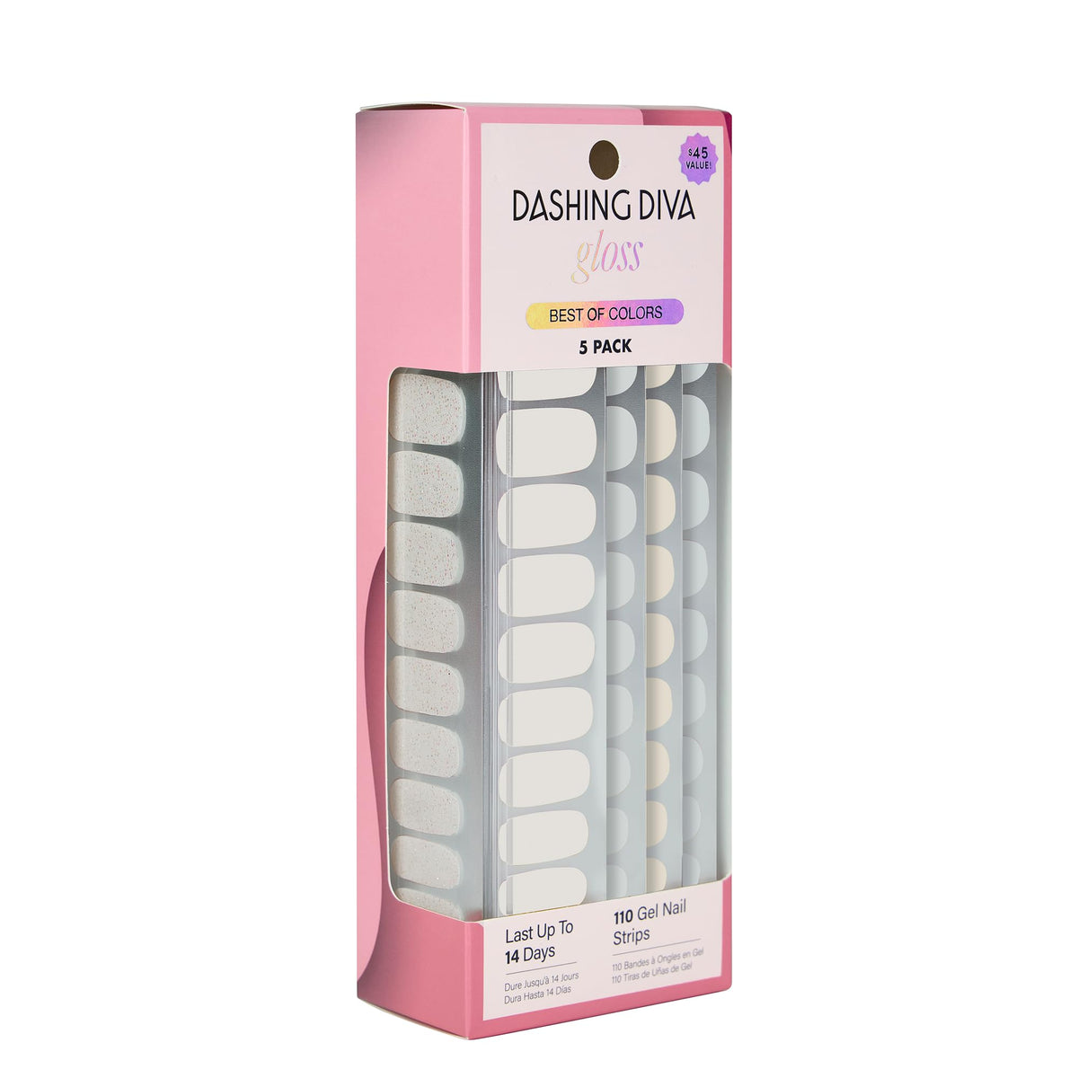 Dashing Diva Gloss Nail Strips 5-in-1 Kit front view with packaging