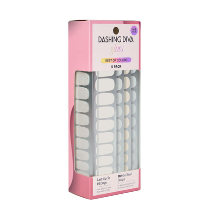 Dashing Diva Gloss Nail Strips 5-in-1 Kit front view with packaging