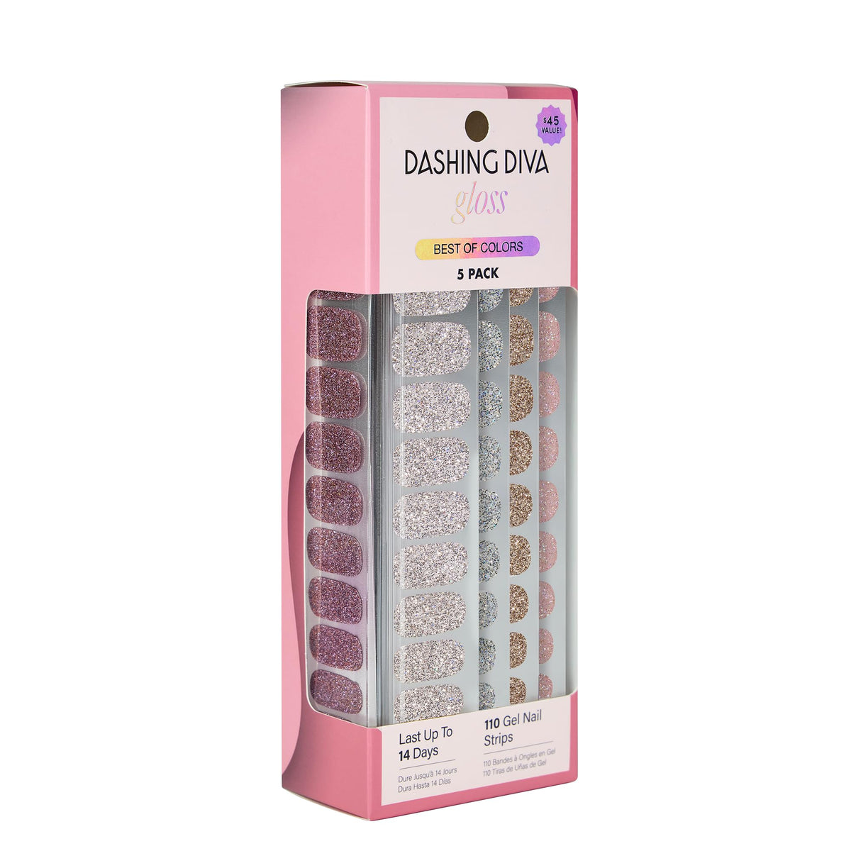 Dashing Diva Gloss Nail Strips 5-in-1 Kit packaging front view