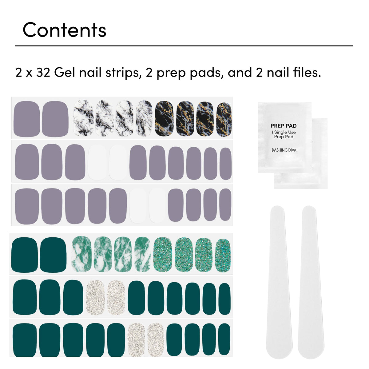 Dashing Diva Gloss Nail Strips Bundle - application process demonstration