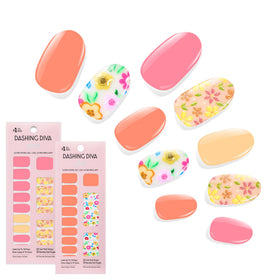 Dashing Diva Gloss Nail Strips Bundle Busy Bee design front view