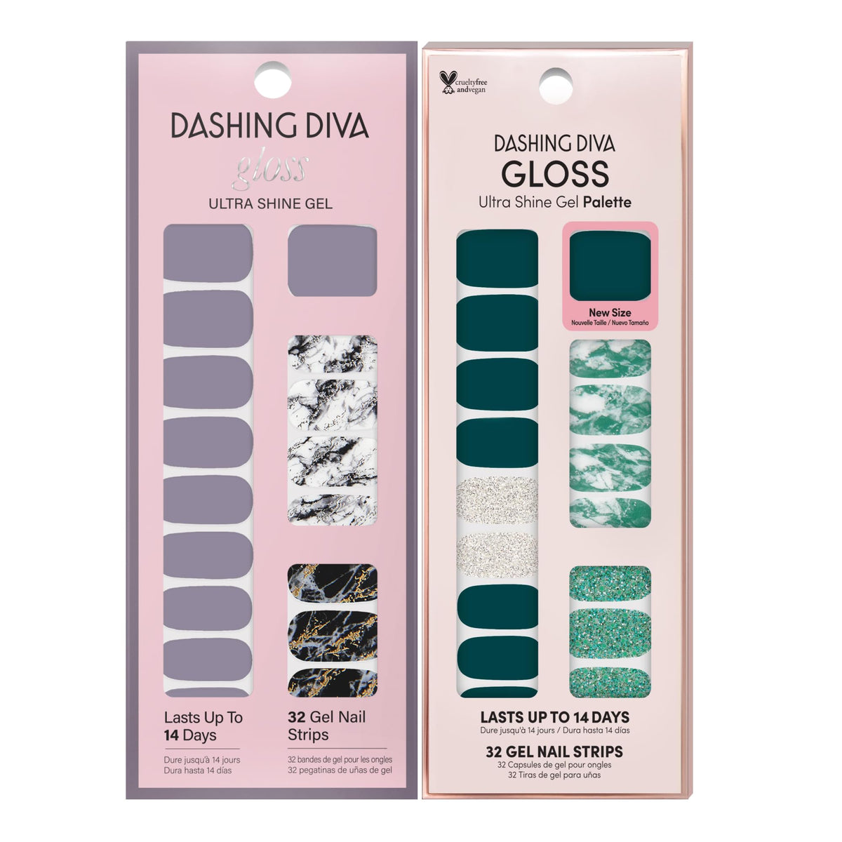 Dashing Diva Gloss Nail Strips Bundle - finished glossy nails