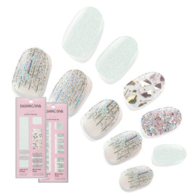 Dashing Diva Gloss Nail Strips Bundle front view with Meteor Shower and Going Platinum sets