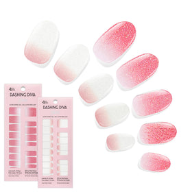 Dashing Diva Gloss Nail Strips Bundle front view with Smitten at Sundown and Mini Skirt sets
